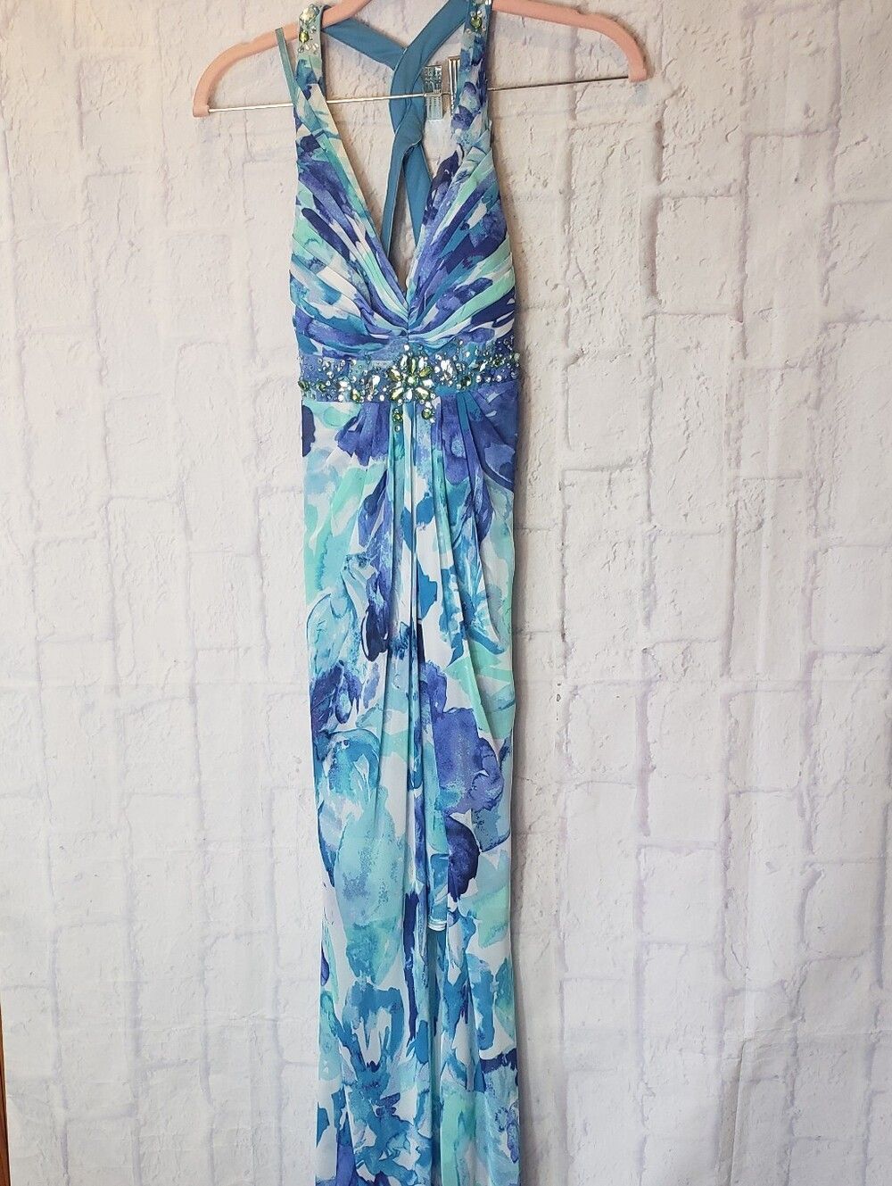 HAILEY BY ADRIANNA PAPELL Hi-Lo Beaded  Prom Gown Evening Gown Dress 4